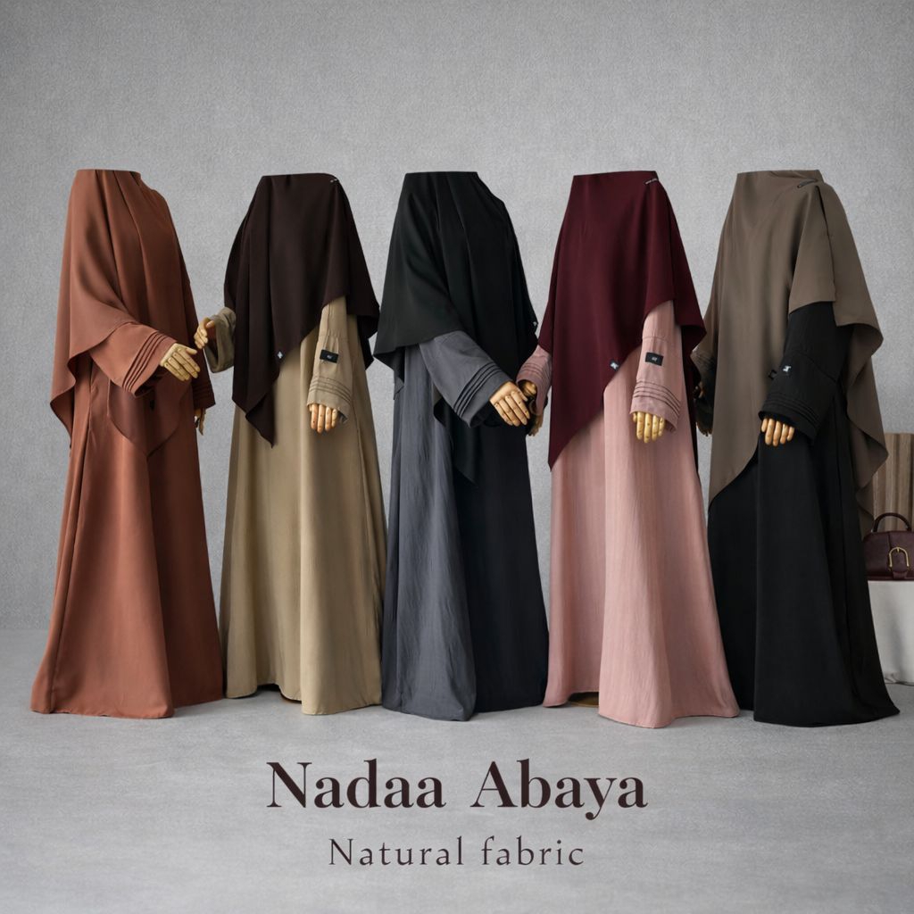 NADAA ABAYA BELLALUNA/ ABAYA NATURAL FABRIC/ GAMIS TENCEL/ GAMIS ADEM/ GAMIS BELLALUNA
