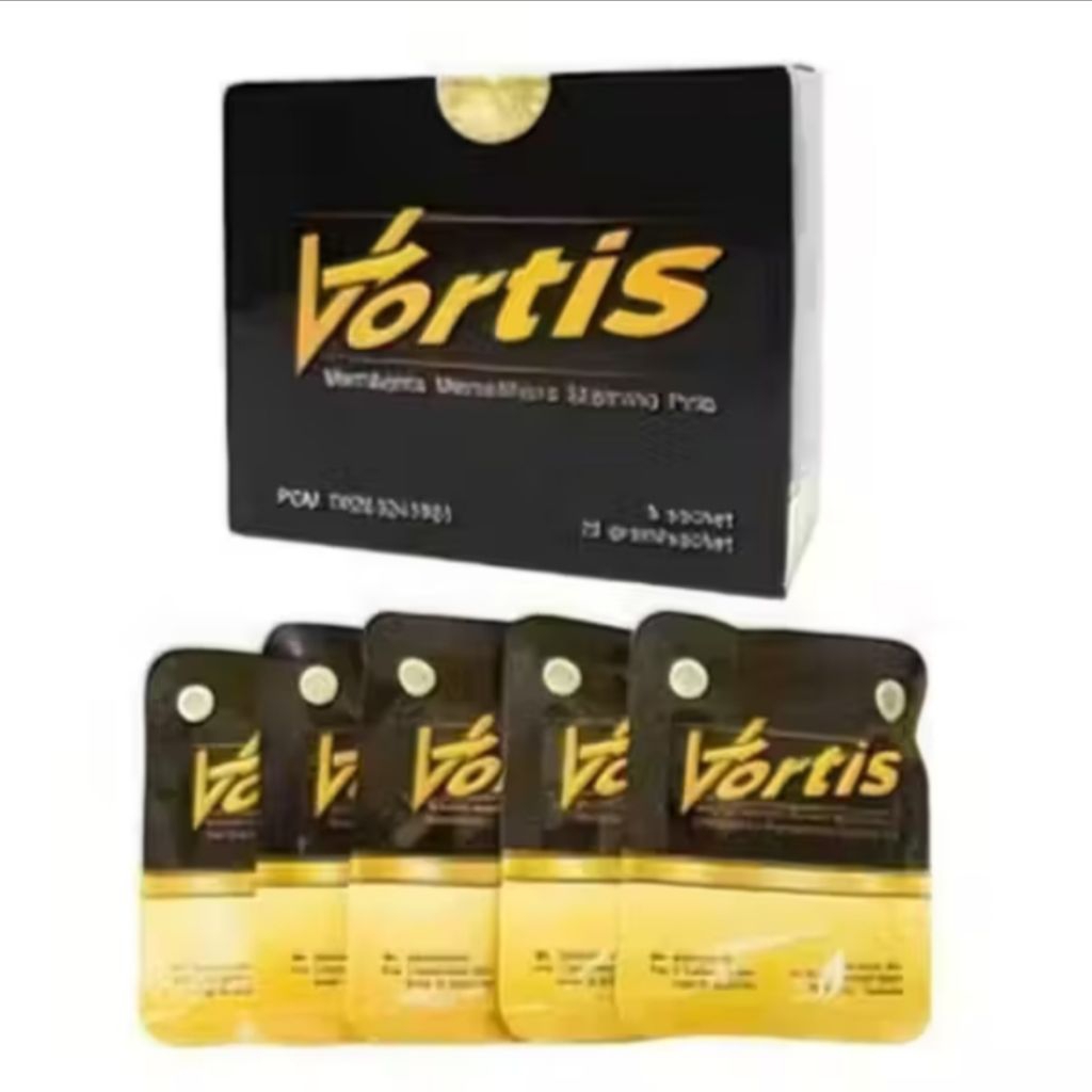 Vortis Minuman Herbal Untuk Kesehatan Pria Penunjang Stamina 1 Box isi 5 Saset