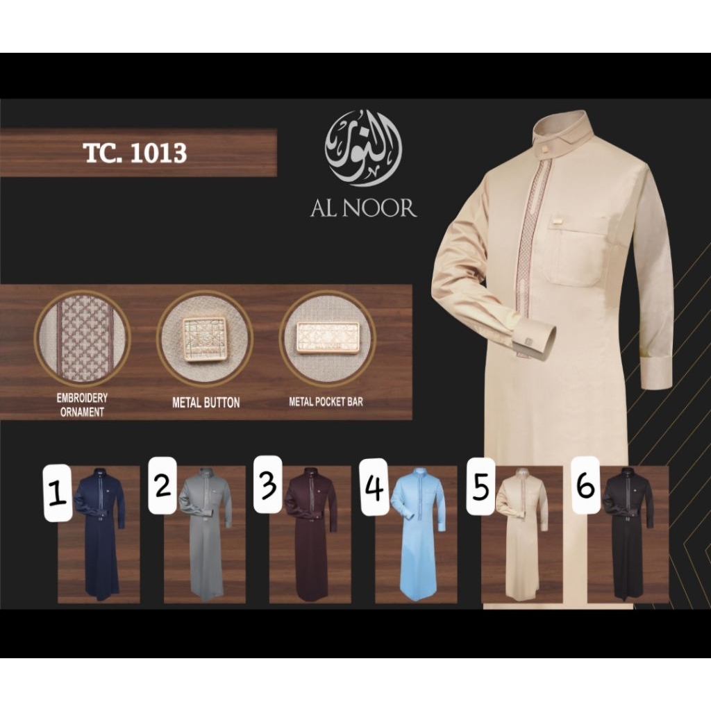 Jubah gamis Al Noor premium manset wol