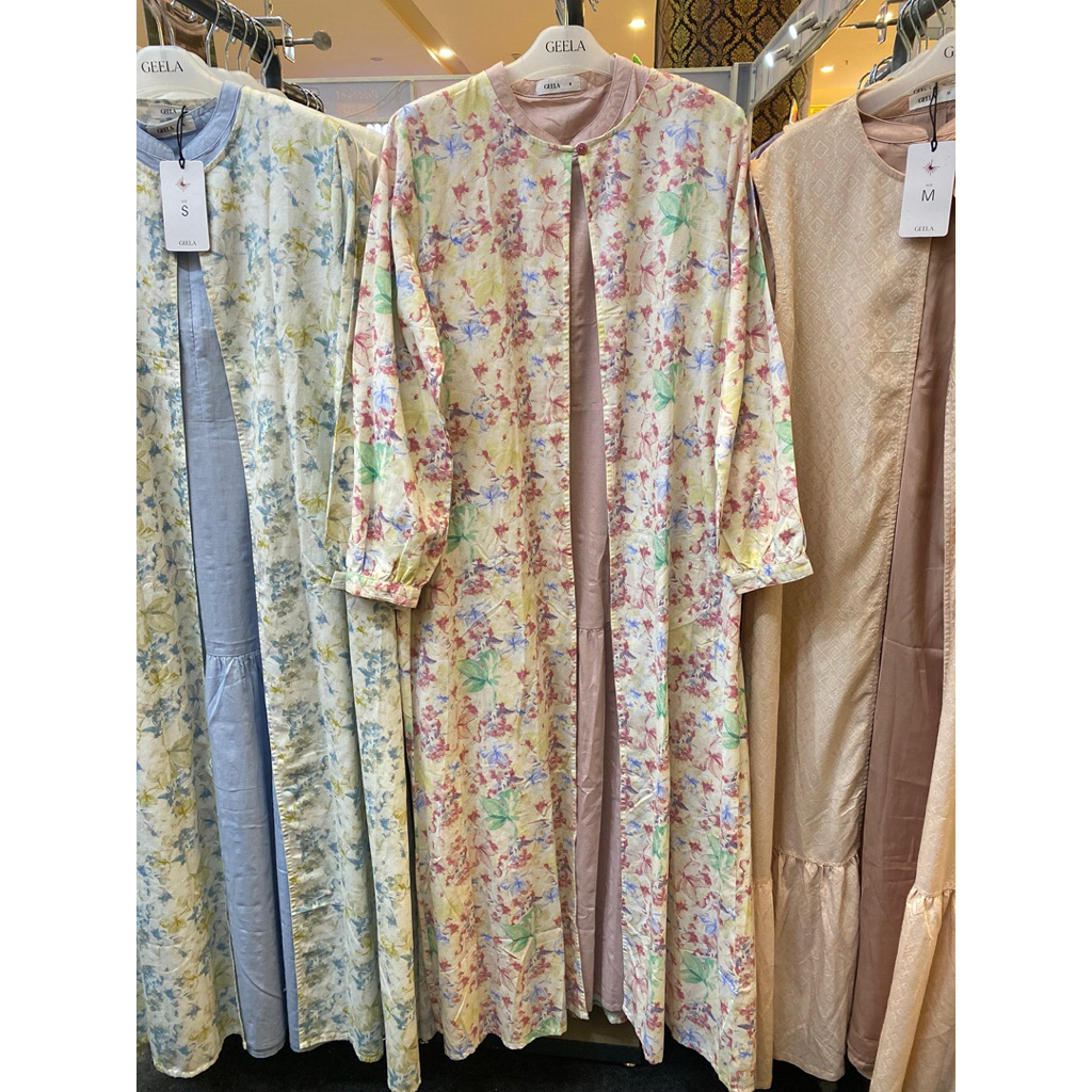 One set gamis wanita brand Geela original promo