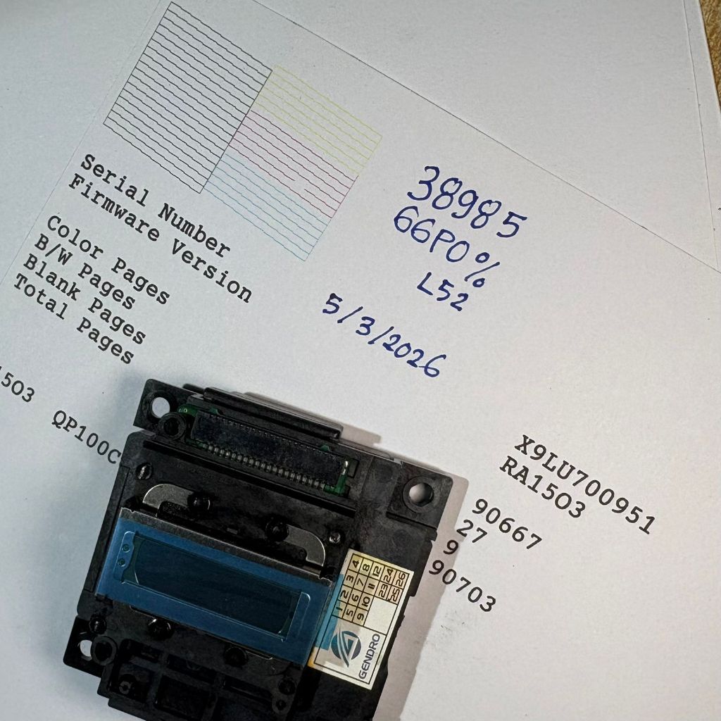 Head Epson copotan unit bisa untuk L120 L360 L1110 L3110 L3250 L5190 minus merah bolong SATU