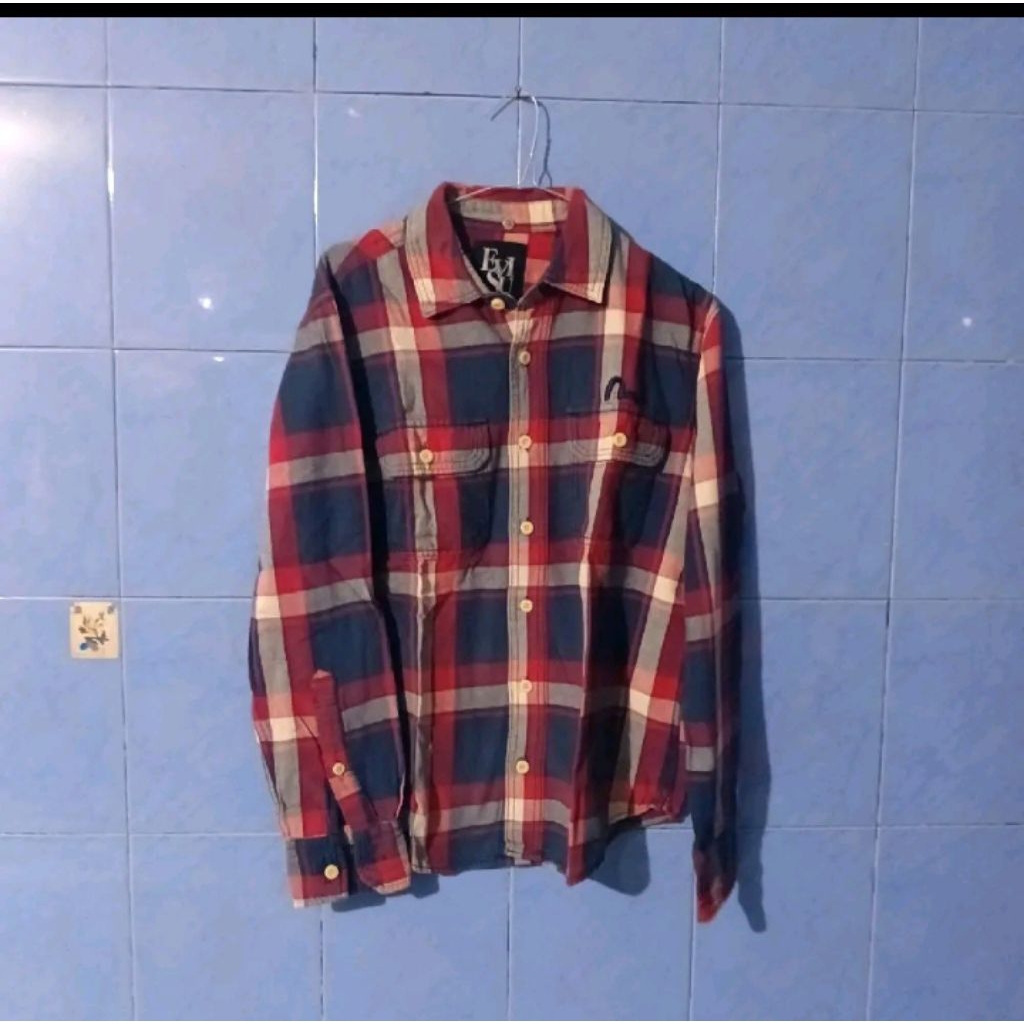 kemeja flannel brand evisu