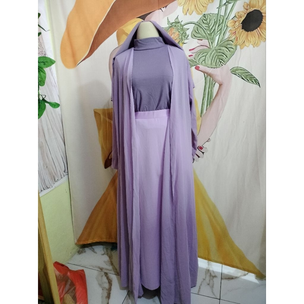 One set ( pashmina+inner+rok span+outer)