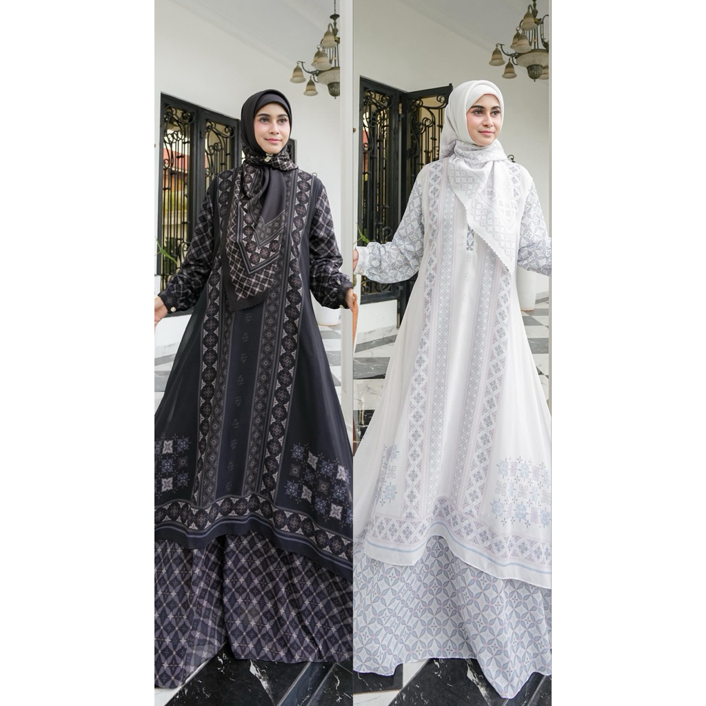 Kinara Series Farfadh Syar’i Gamis Original Terlaris Terupdate Syar’i Kekinian Berbahan Ceruti Impor