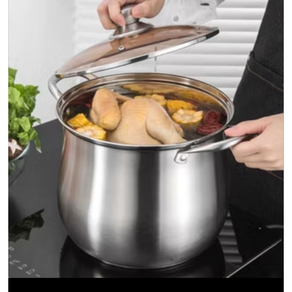 Panci Stainless Steel 24cm Anti Karat, Desain Elegan, Tahan Lama