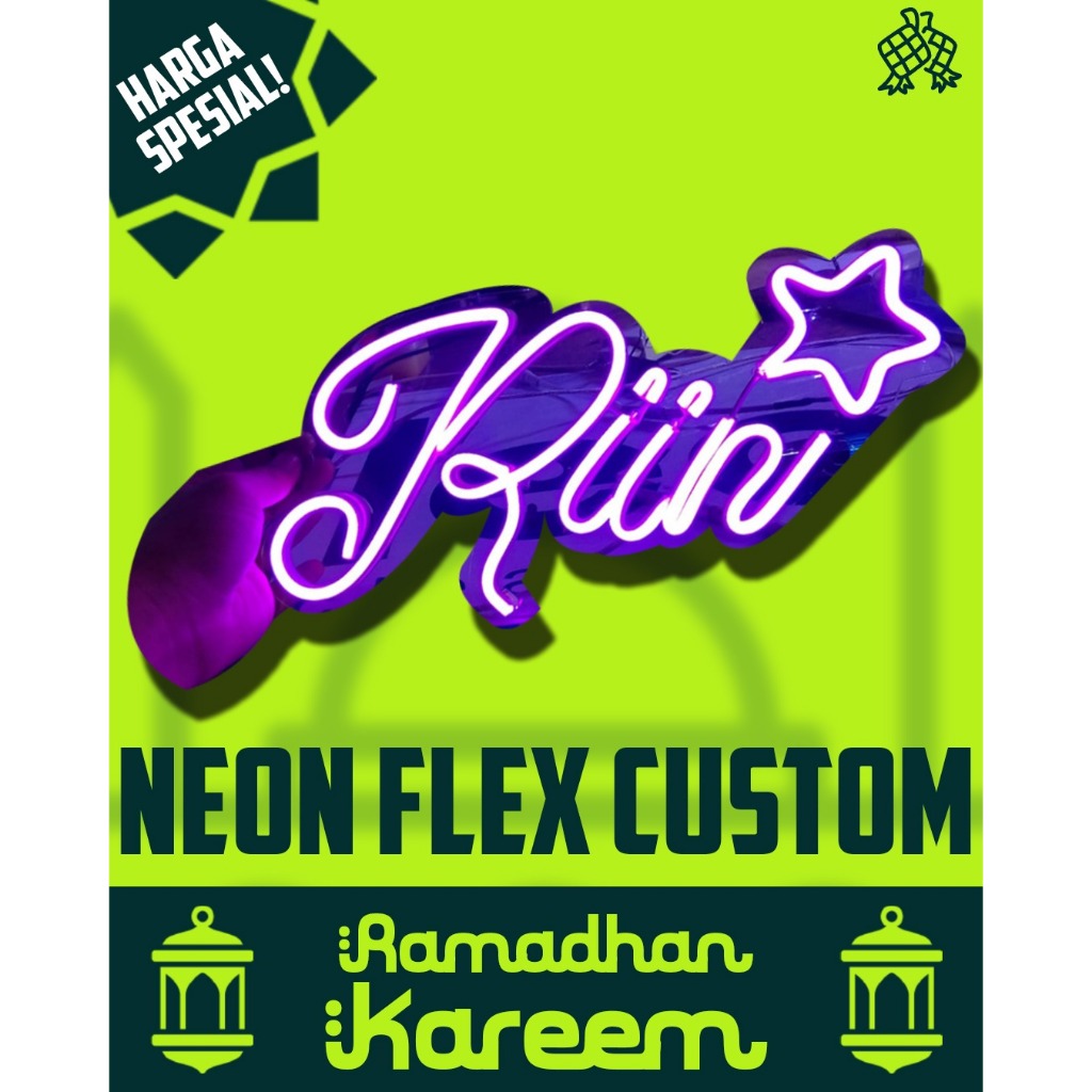 Neon Flex Custom Huruf dan Logo