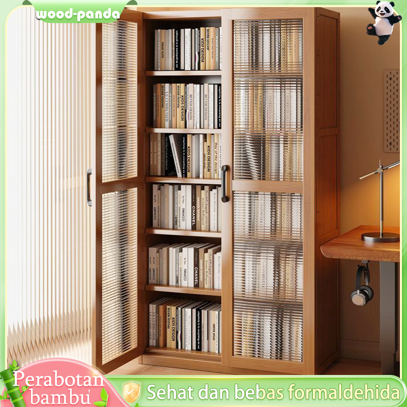 Lemari Buku Rak Buku Kayu Lemari Buku Akrilik Lemari Penyimpanan Lemari Buku Berlapis 30/60CM