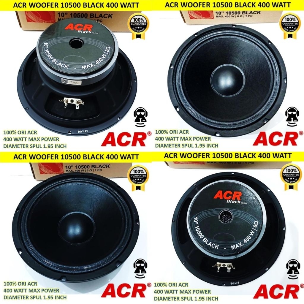 ACR 10500 BLACK speaker komponen 10 inch 400 Watt 8 ohm spiker driver 10in speker ACR 10" original p