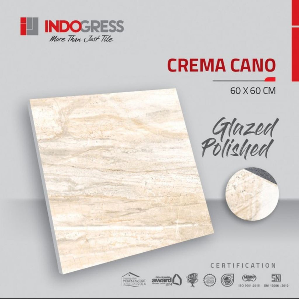 Granit lantai Indogress Crema Cano UK 60×60