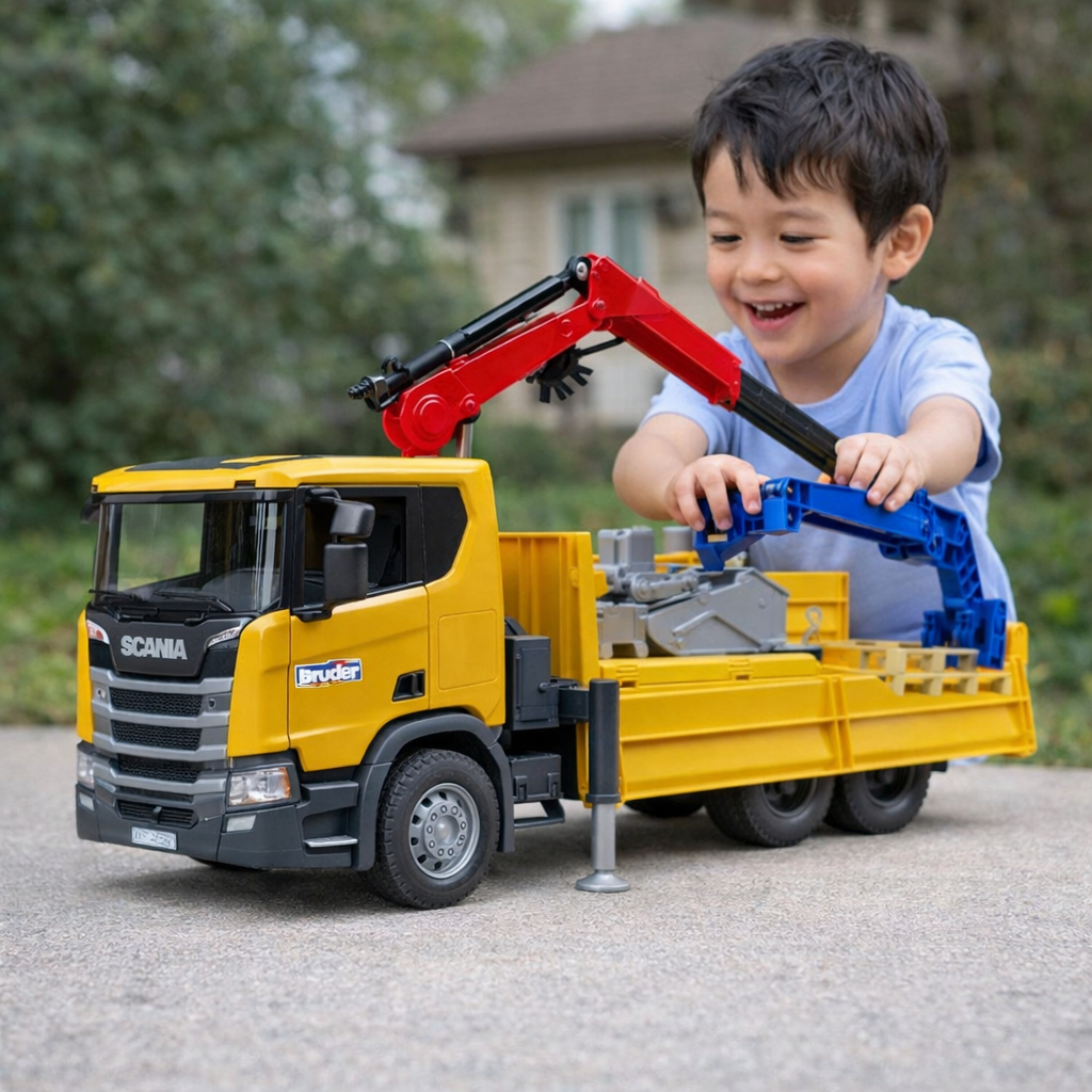 Bruder 3551 Scania Super 560R Cattle Transportation - Mainan Miniatur Truk Angkut Hewan