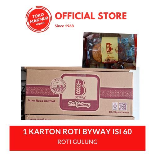 1 KARTON ROTI BYWAY ISI 60 - ROTI GULUNG