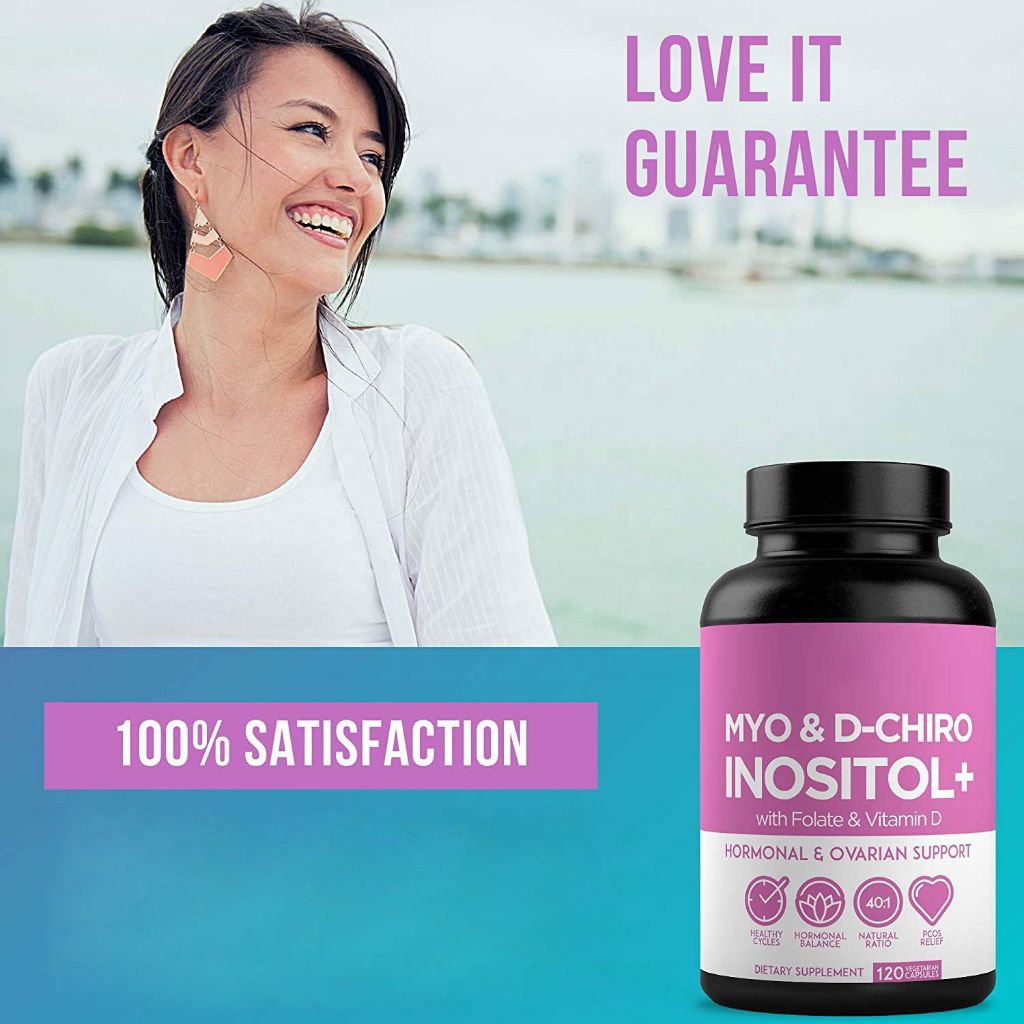 INOSITOL MYO & D-CHIRO 120 Capsules Inositol For Pcos Inositol With Folate & Vitamin D