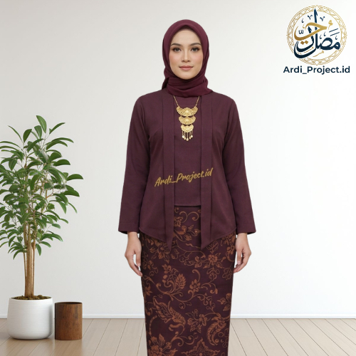 Kebaya Kutu Baru Lengan Panjang Modern Bahan Katun Premium/ Kebaya Wisuda Lamaran Kondangan Terbaru