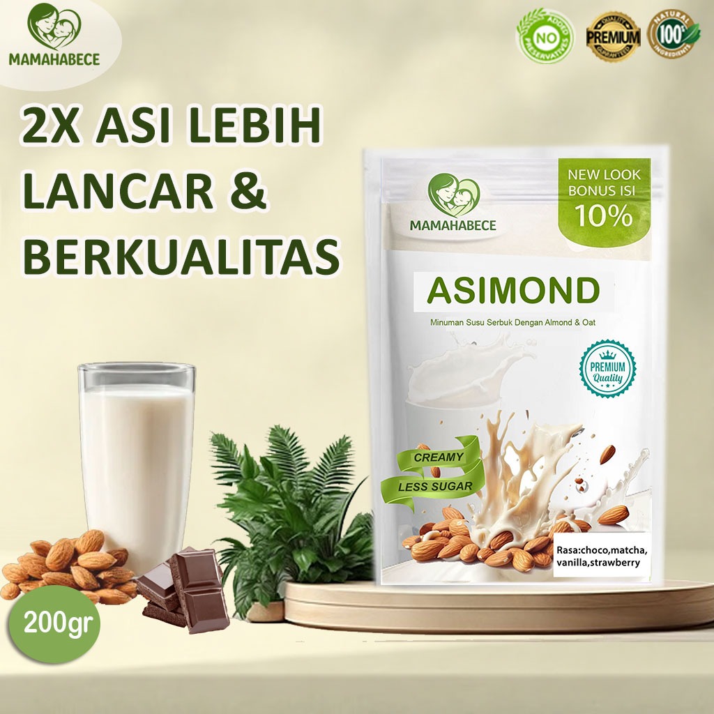Susu Pelancar AsiBooster Susu Almond Milk Asi Booster Susu Ibu Menyusui Asi Booster Menyusui Mom uun