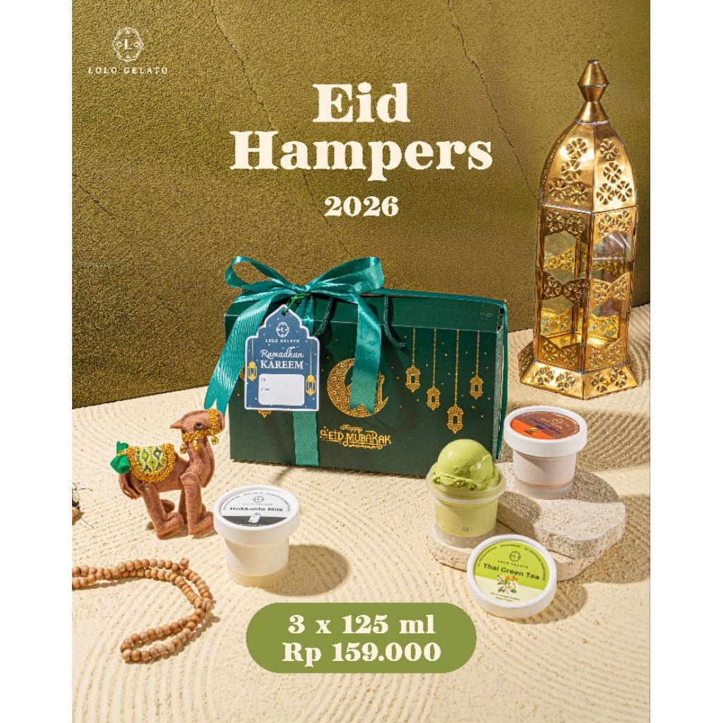 Lolo Gelato Eid Hampers 3 x 125ml Ramadhan Oleh Oleh