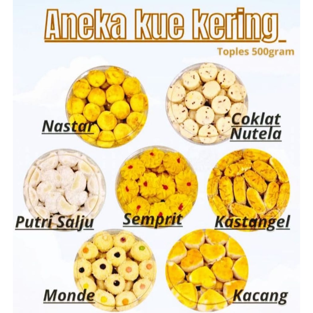 KUE KERING 500GRAM | KUE KERING HARI RAYA | KUE NASTAR 500GRAM | KUE KASTANGEL 500 GRAM | KUE PUTRI 