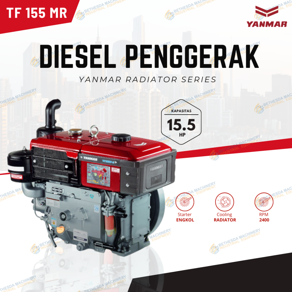 Mesin penggerak YANMAR 6.5 HP diesel TF 8.5 Pk radiator 10 HP