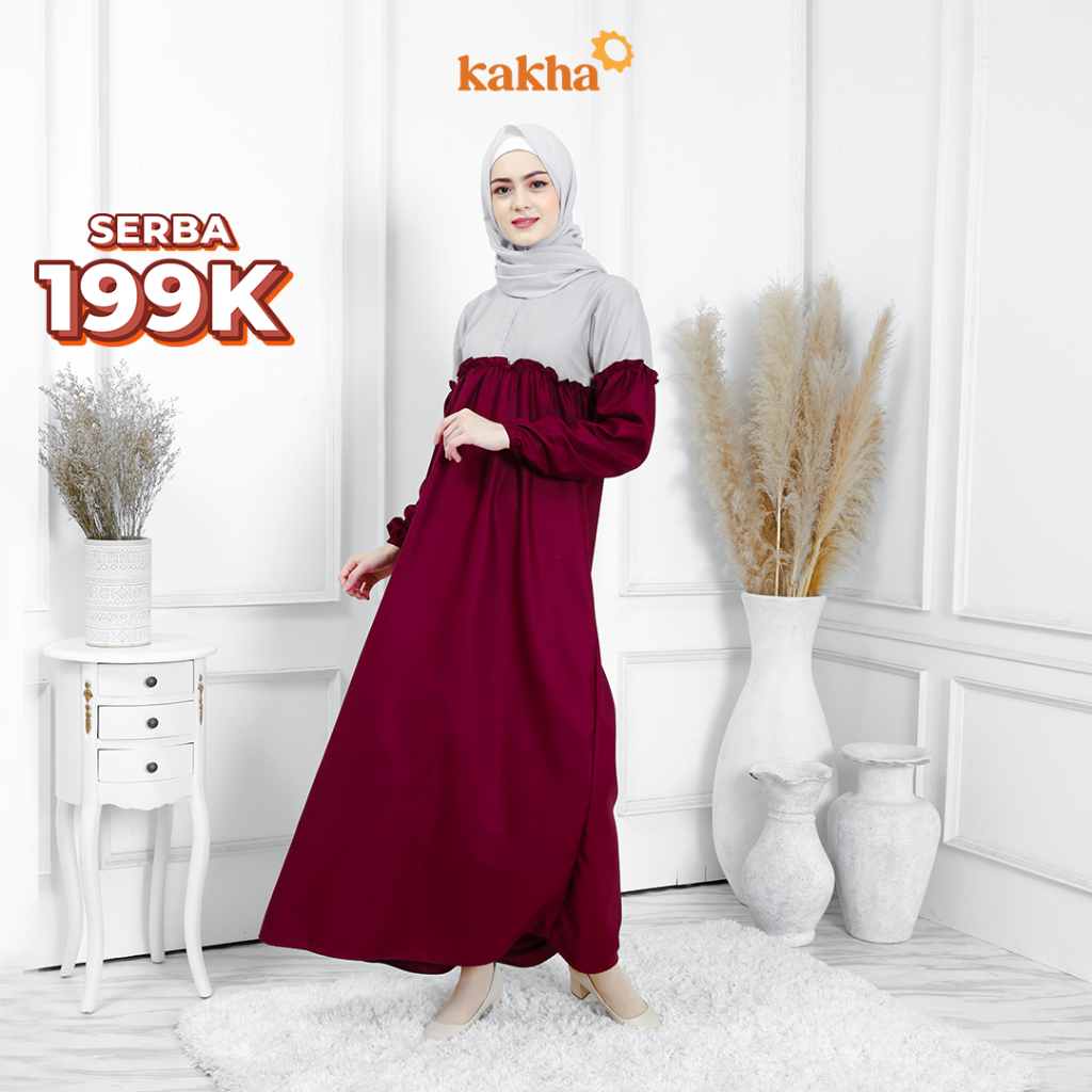 CLEARANCE SALE - Kakha - Gamis Raya Series / Gamis Dewasa / Gamis Busui Friendly / Gamis Polos