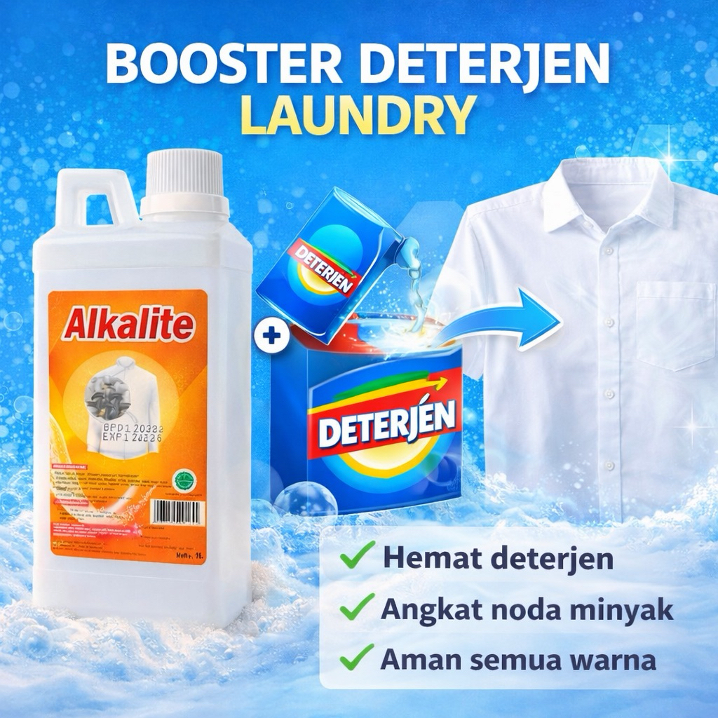 Alkali Laundry / Booster Deterjen Laundry / Penguat Deterjen / 1 Liter