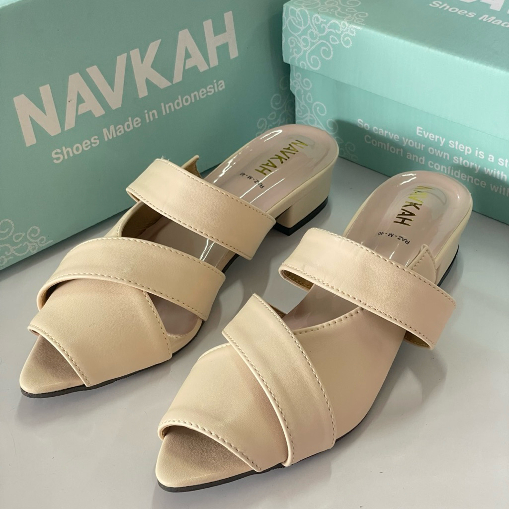 Navkah sendal selop heels 3 cm model K21