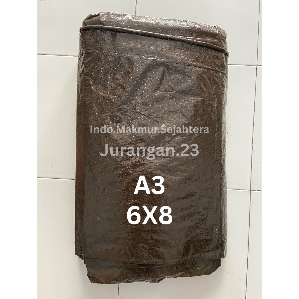 Terpal Tenda Plastik A3 Coklat Matahari 6x8