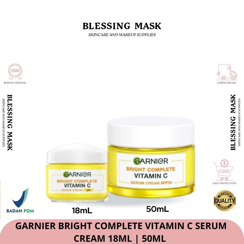 Garnier Bright Complete Vitamin C Serum Cream 50ml | Ampoule