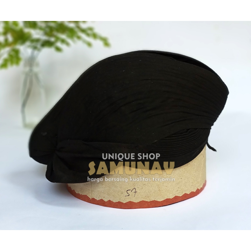Blangkon Lipat Jebeh Model Jogja warna Hitam polos