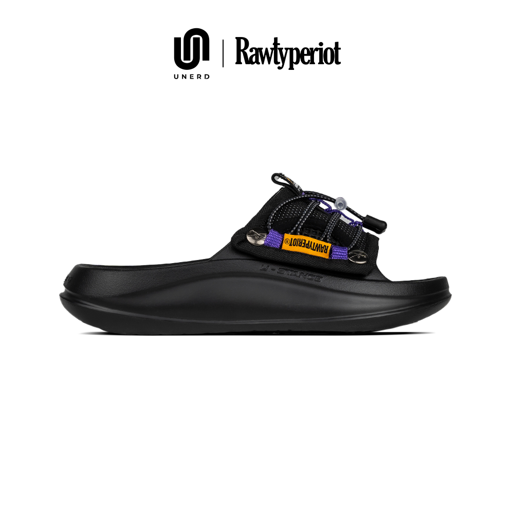 UNERD x RAWTYPERIOT | UNRD//RTR-T1 | Sandal & Slides  Pria Wanita | Dot Laces - Black