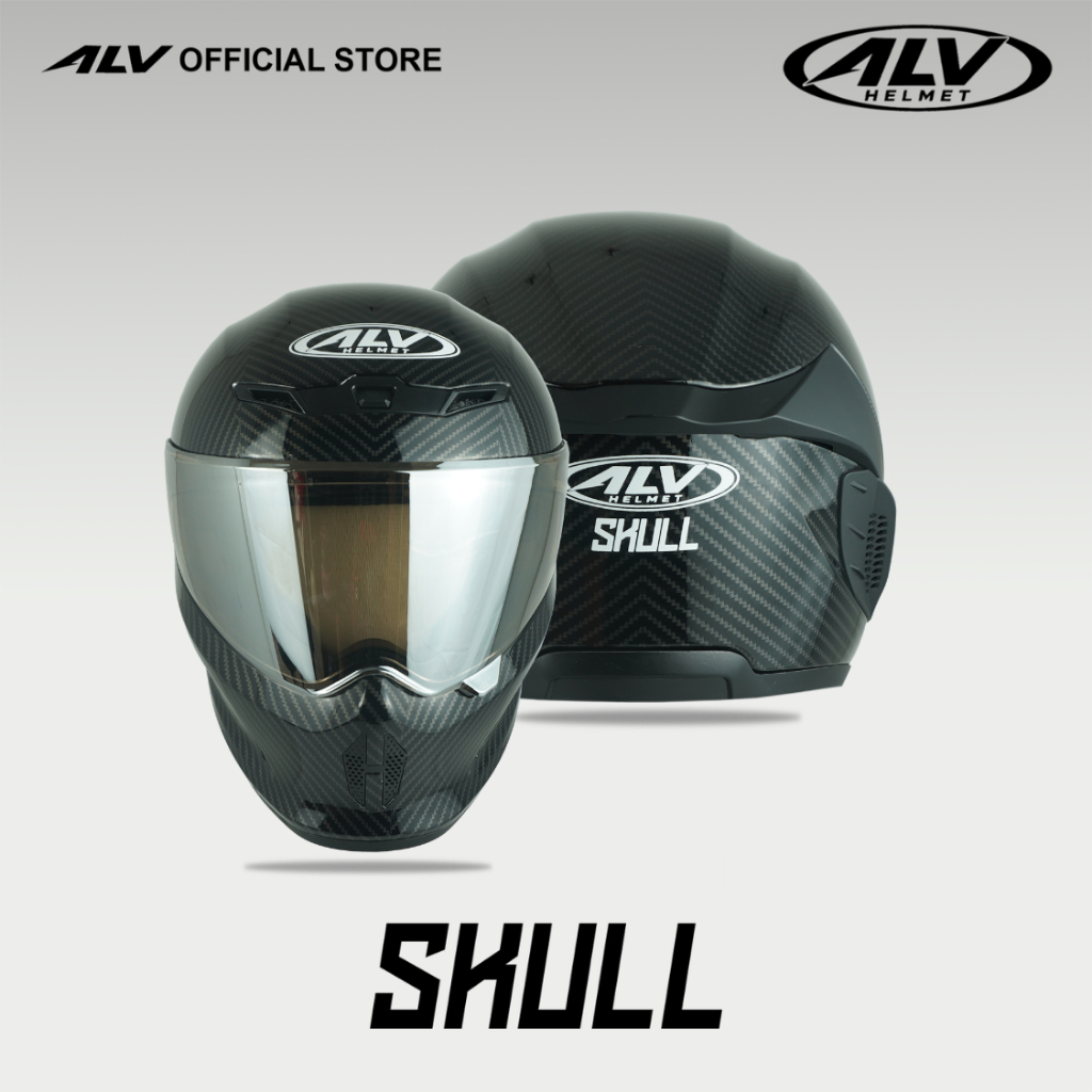ALV Skull Full Carbon Helm Full Face