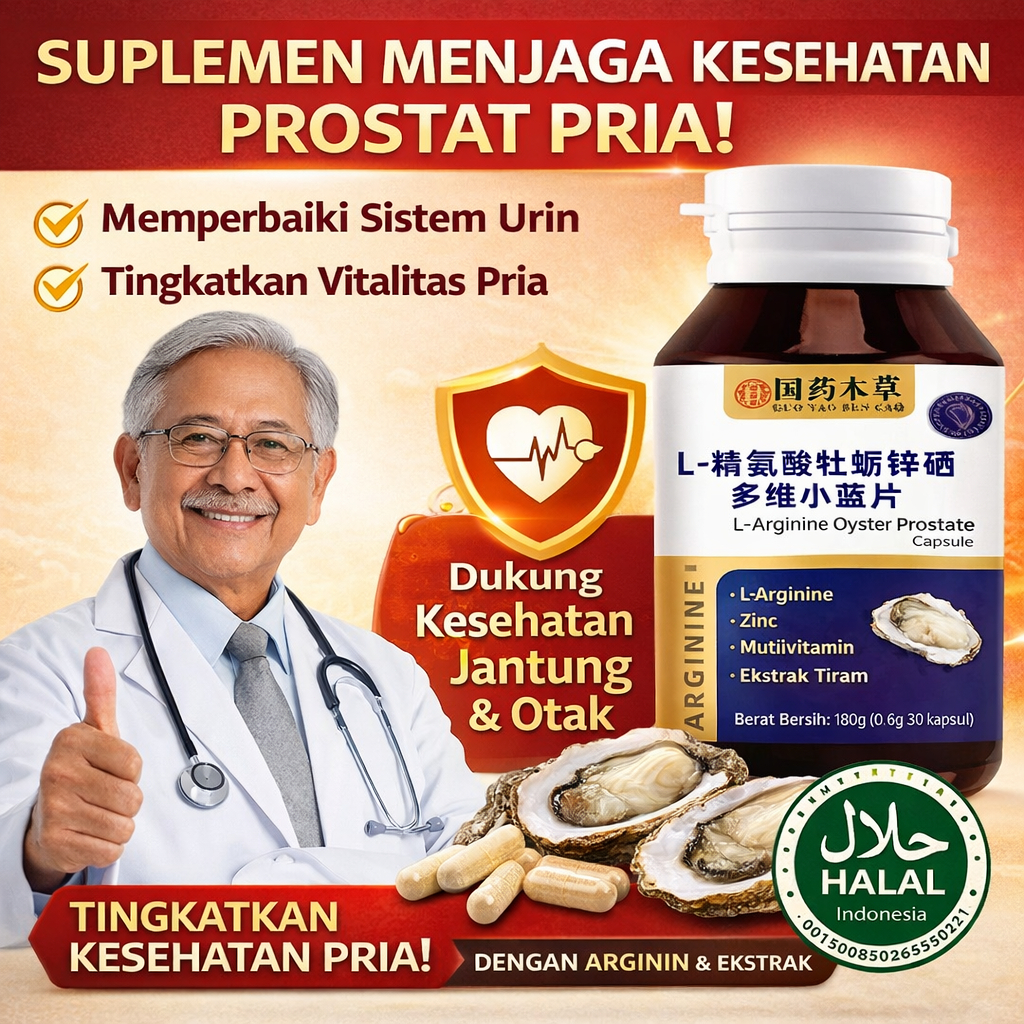 Kapsul Prostat Pria / Menjaga Kesehatan Prostat / Suplemen Pria Dewasa / Nutrisi Prostat / Alami & A
