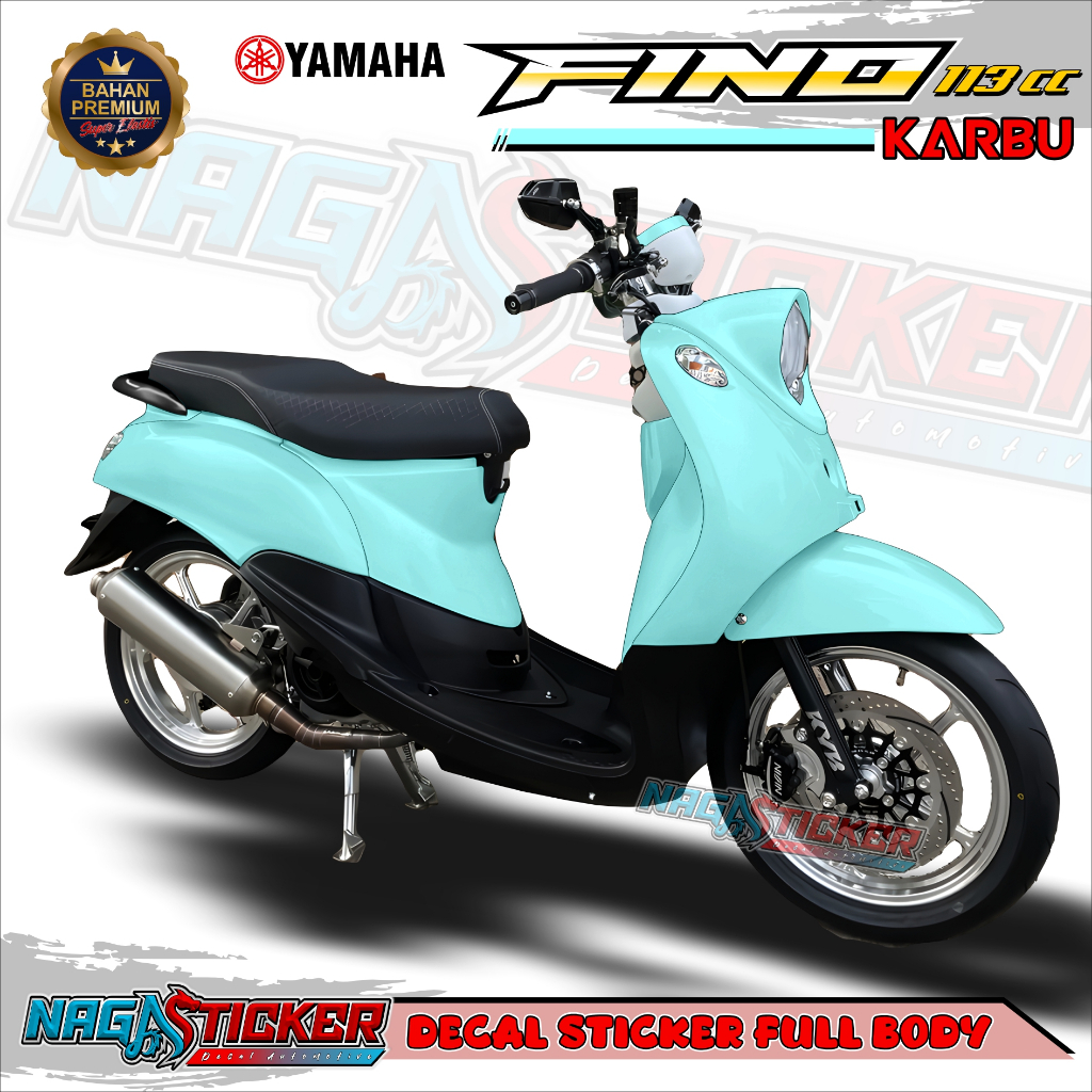 COD Decal Sticker Motor Full Body Yamaha Fino Karbu 2012-2013 Motif Polos Simple Desain Bisa Custom