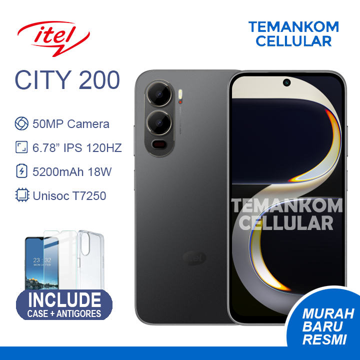 Itel City 200 by Infinix 8GB RAM 4+4GB Extend 4/128 4GB 128GB Garansi RESMI