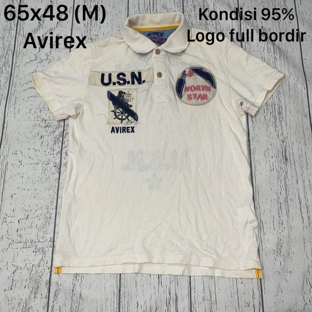 Kaos Polo North Star USN Full Bordir Tebal Original Second Branded Size M