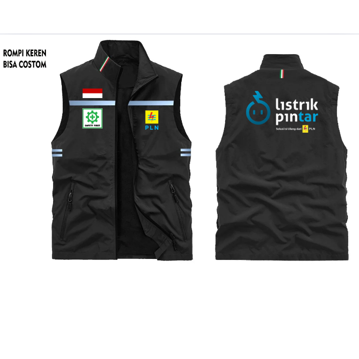 Rompi PLN | Rompi Safety First PLN | Rompi Safety K3 PLN | Rompi Vest Outdoor Kerja PLN