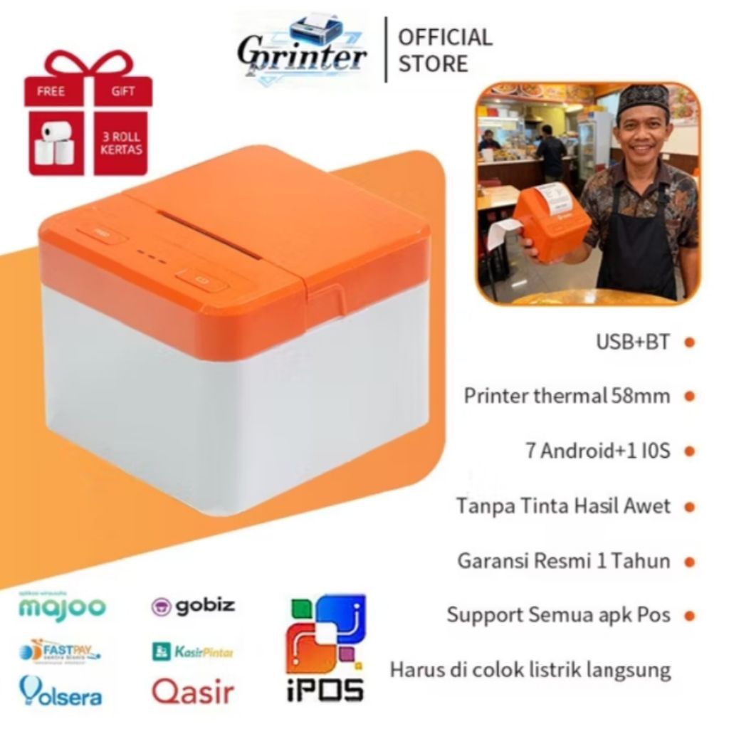 PRINTER CETAK STRUK belanja blototh