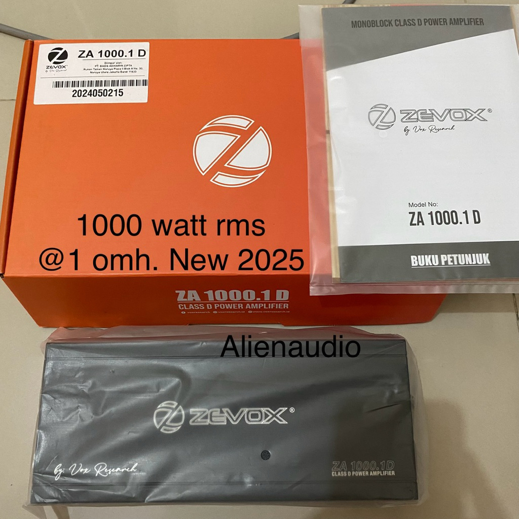 Amplifier Monoblok Zevox za 1000.1 D, mono amp Subwoofer 1000 watt pada 1 ohm