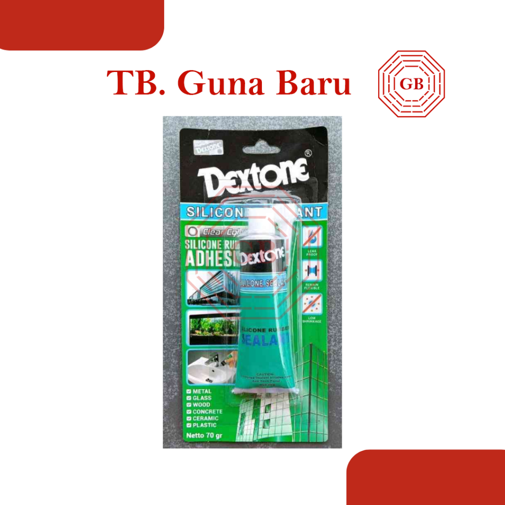 Silicone Sealent Dextone / Lem Kaca / Sealent Bening Clear Silen