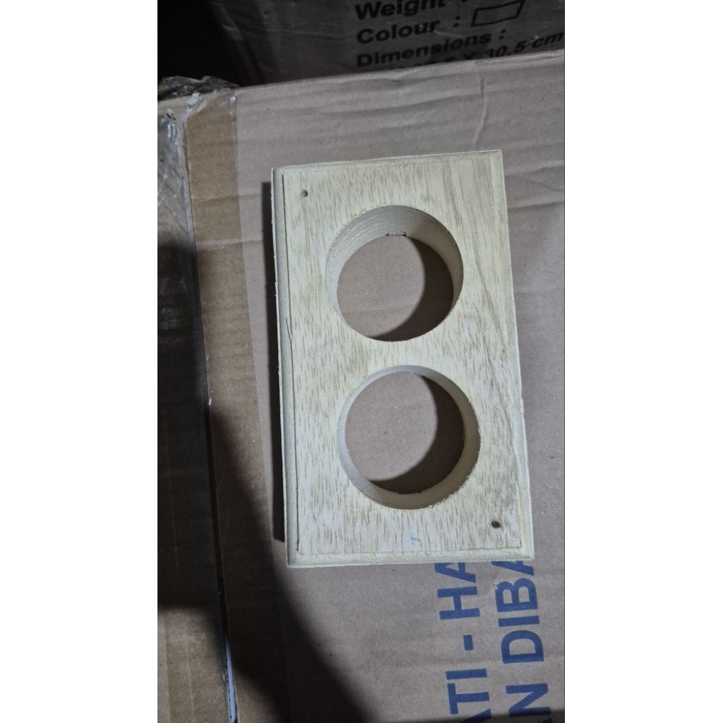 Dudukan Fitting Lampu Kayu 1 Lubang / 2 Lubang Plafon /kayu rosey