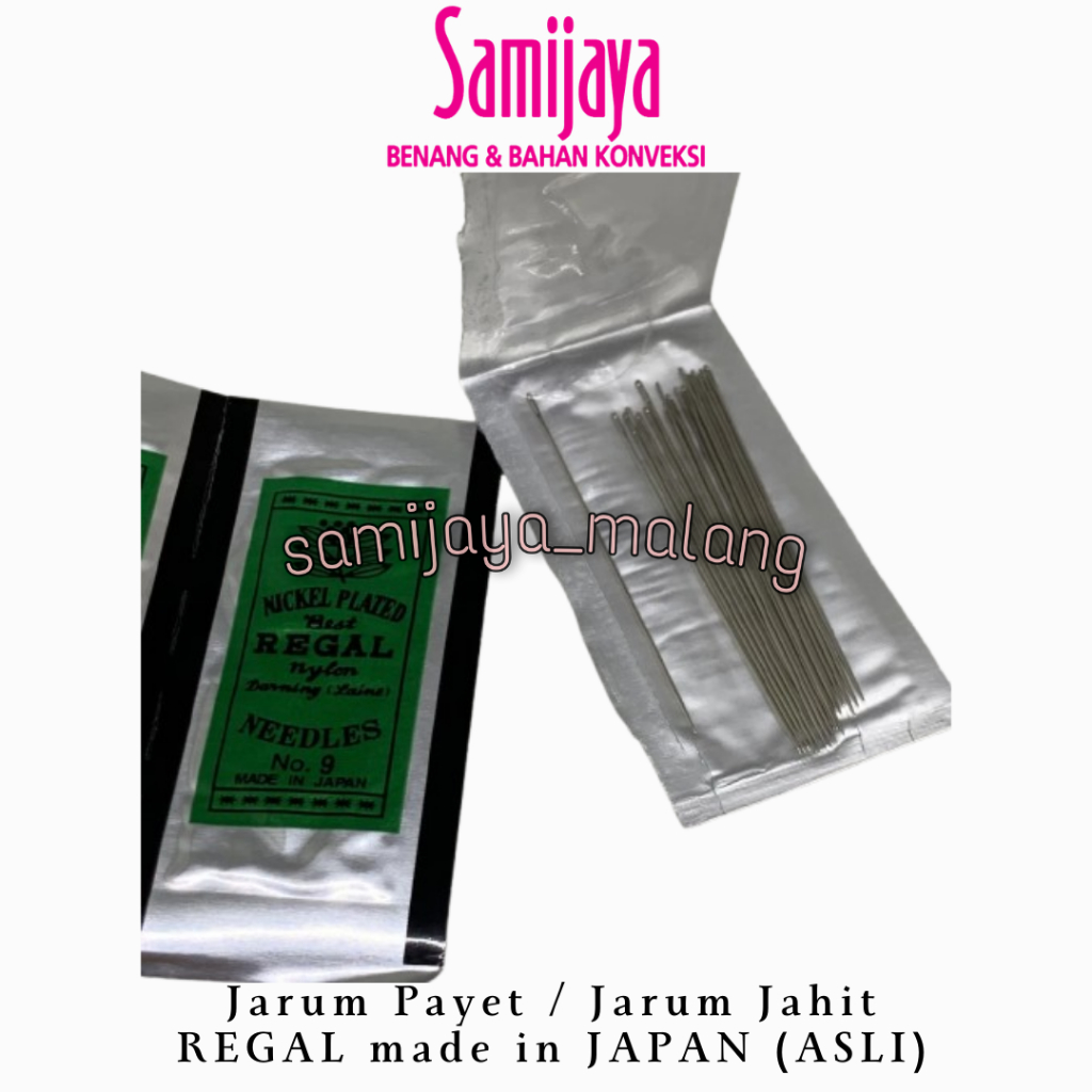 [1 BUNGKUS] Jarum Payet (ASLI) / Jarum Jahit REGAL made in JAPAN