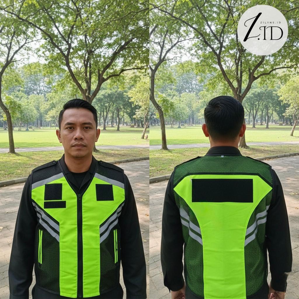 Zlyns.id -  Rompi Security Rompi Satpam Rompi Linmas Free Nama Taslan Jaring Kualitas Preminum