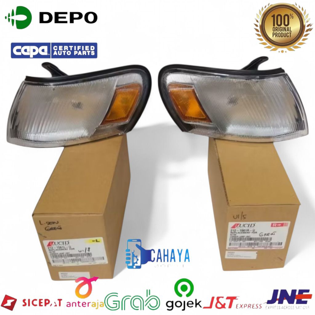 LAMPU SEIN SEN DEPAN COROLLA GREAT AE 100 FRONT CORNER LAMP DEPO LUCID TAHUN 1992-1995 TIPE 212-1561