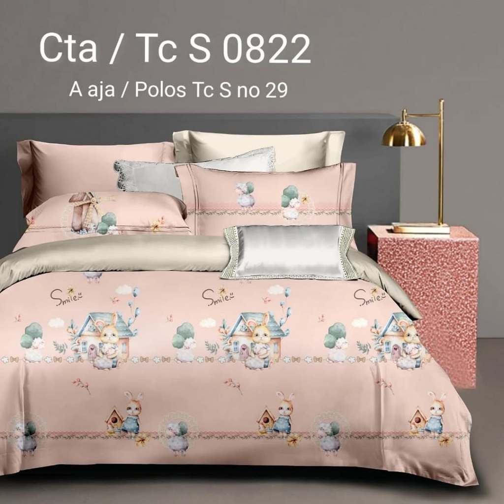 Sprei Sutra Sprei Tencl's Sutra Organik 60s Motif Anak