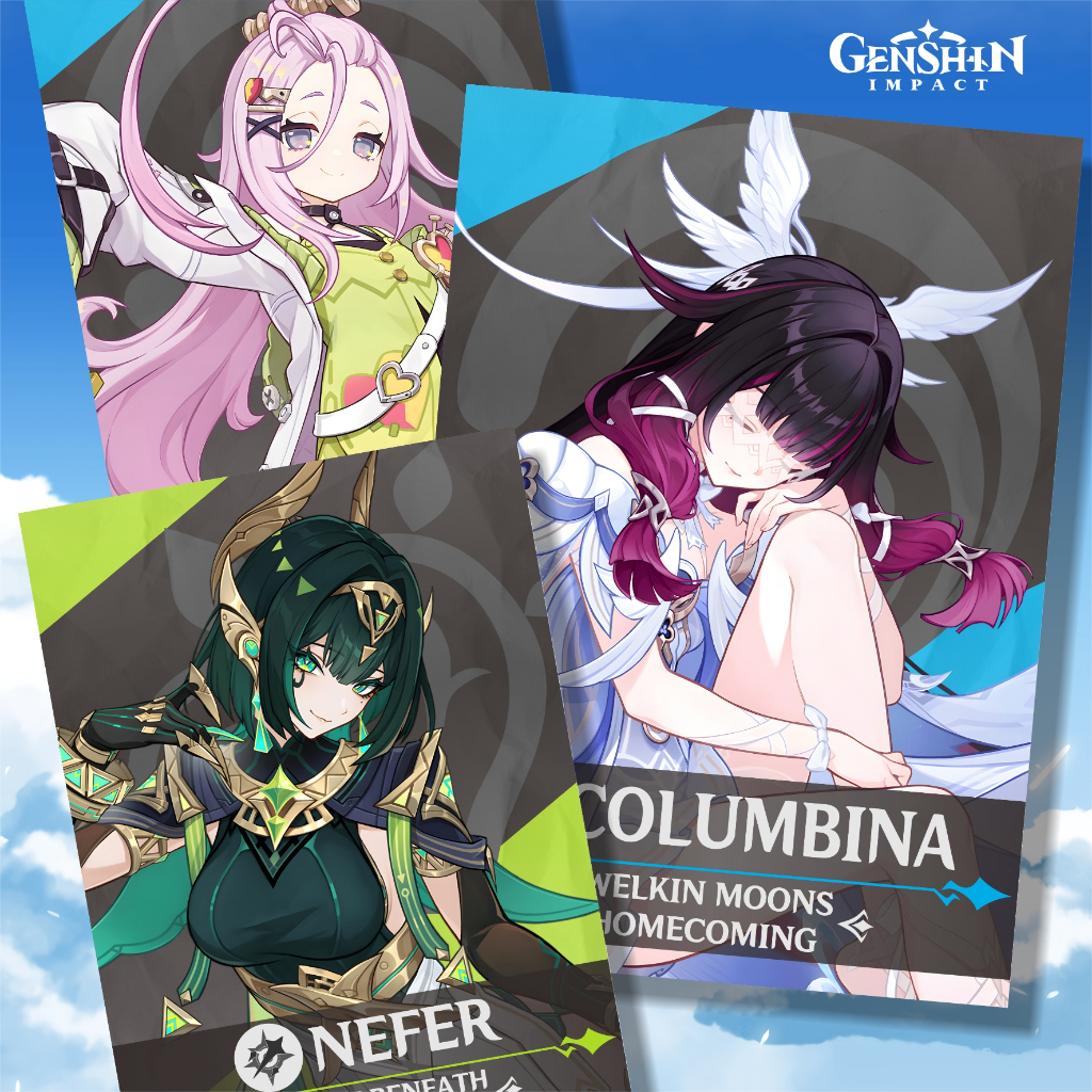 Koleksi Poster A4 Anime Game Genshin Impact C-3