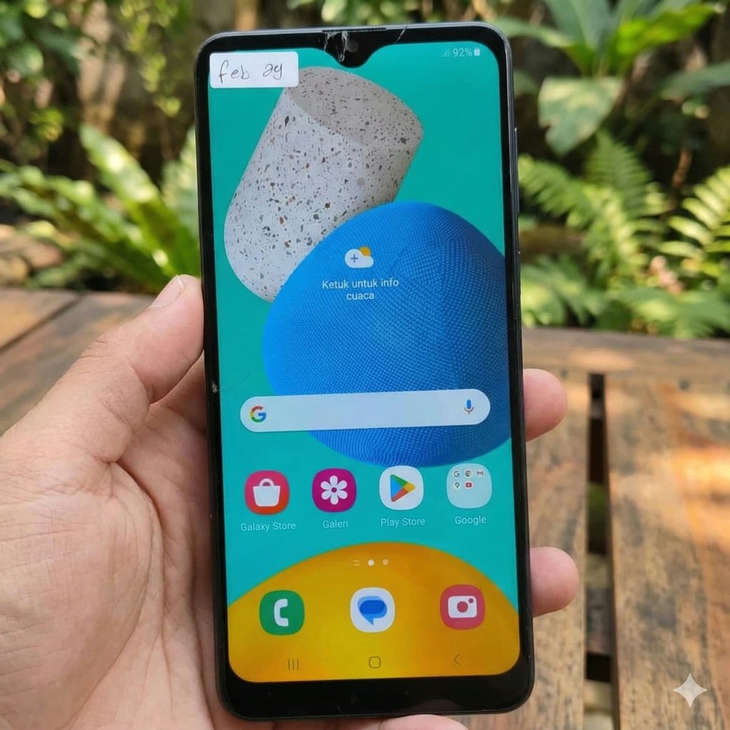 HANDPHONE HP SAMSUNG GALAXY M32 RAM 6 MEMORI 128 SECOND SEKEN BEKAS