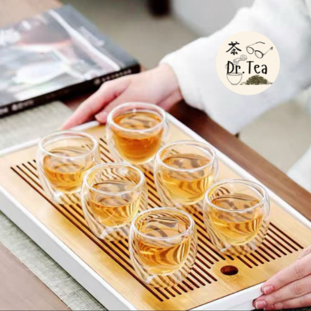 Dr.Tea - Gelas Teh Kaca Double - 80 ml - Double Wall Glass