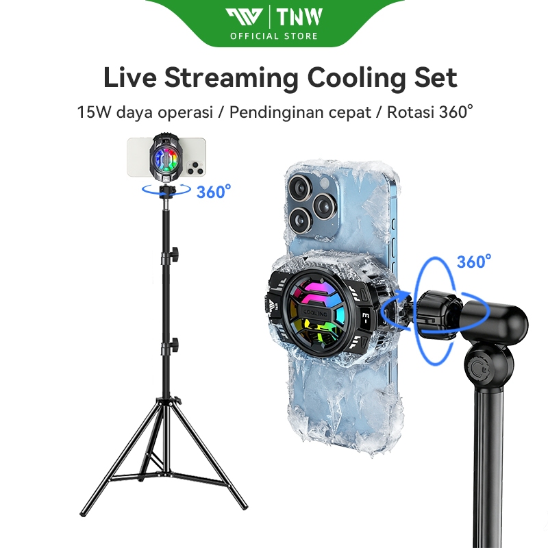TNW V7pro Fan Cooler Gaming Radiator Suhu Turun 38°C Dalam 30s Kipas Ultra Cepat & Tidak Berisik Str