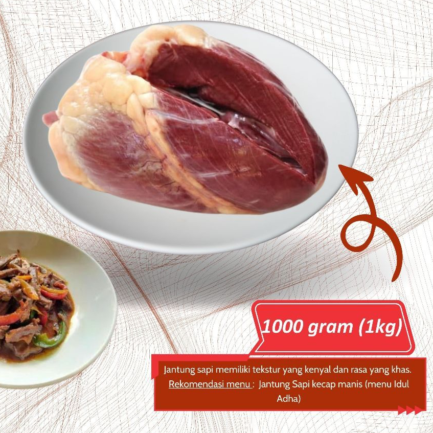 Jantung Sapi Import/Kg