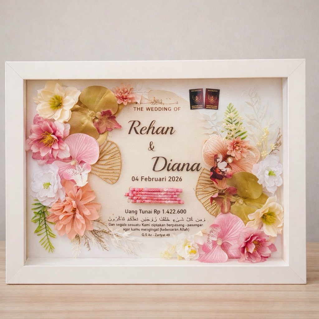 [1-2 HARI JADI] MAHAR 40x30 MAHAR PERNIKAHAN FULL AKR AKRILIK BOX PERNIKAHAN SET HIASAN WEDDING MAHA