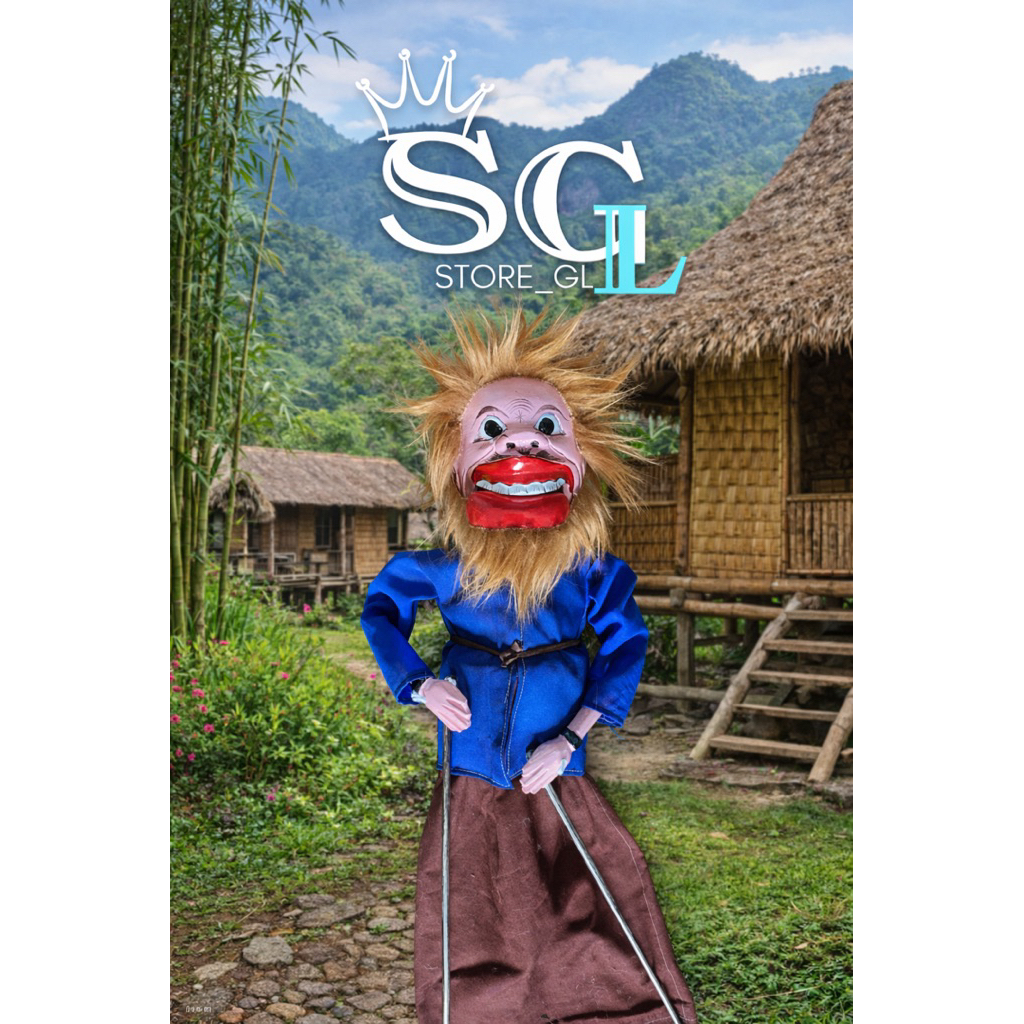 Wayang Golek Buta Ableh Bisa Unggek & Mangap Ukuran +60cm, Wayang Golek Buta Siableh, Wayang Golek B