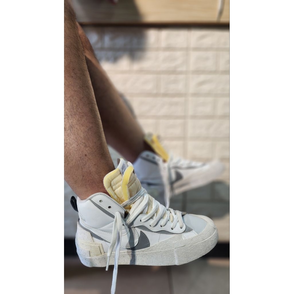 Nike Blazer Mid Sacai White Grey